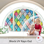 Window Privacy Film, Static Cling Stained Glass Window Film Decorative - Image 5