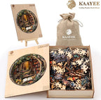 KAAYEE Wooden Puzzles for Adults, 3D Visual Effect Tree House Library Wooden - Image 5