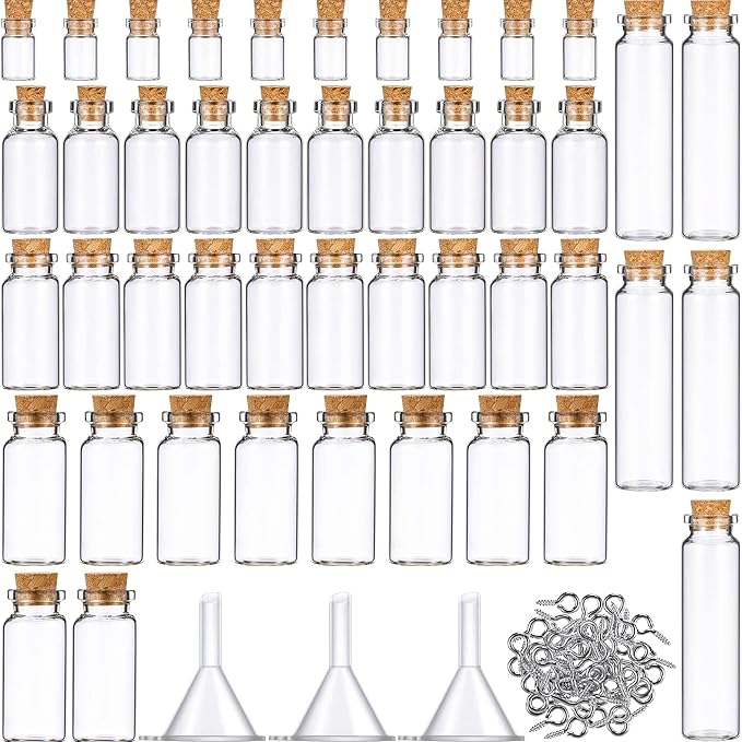 Geiserailie 45 Pcs Mini Glass Bottles by Geiserailie