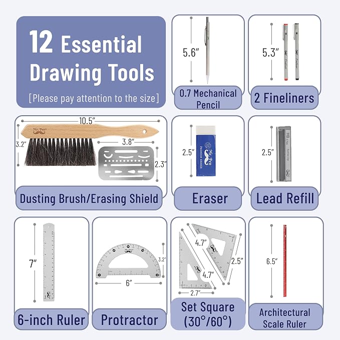Mr. Pen- Professional Drafting Tools & Geometry Set - Image 3