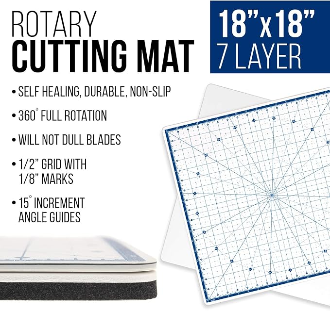 U.S. Art Supply 18" x 18" Self-Healing Cutting Mat 7-Ply - Image 2