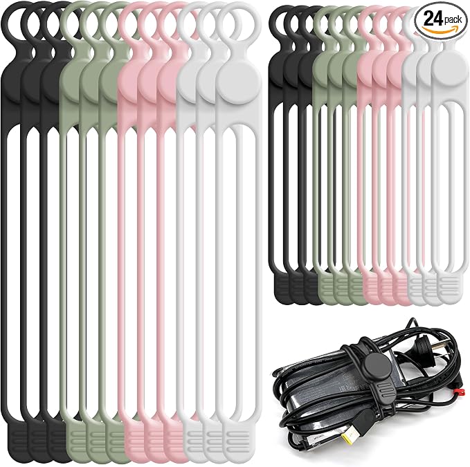 Silicone Cable Ties Cord Organizer by ELECTRONICSORGANIZATION