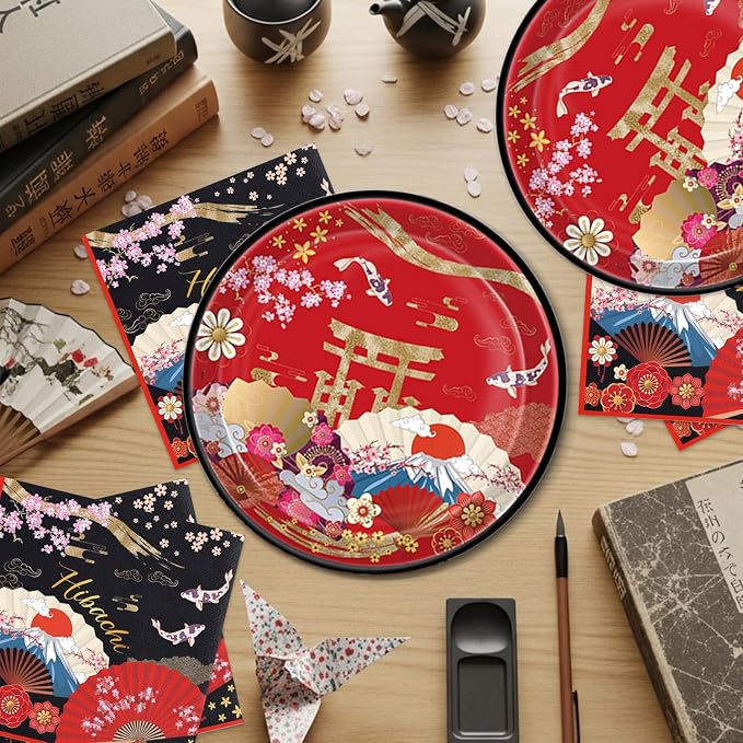 40Pcs Hibachi Party Decorations Hibachi Birthday Plates and Napkins Supplies - Image 6