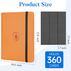 Premium 9 Pocket Card Binder for 360 Cards, Fabmaker PU Cover Trading Card - Image 6