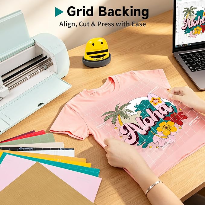 TECKWRAP Heat Transfer Vinyl for T Shirts, 50+ Washes, 10 Sheets 12" x 12" | - Image 6