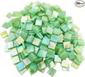 1.1 LB Ice Jade Mosaic Tiles, 0.59“ Square Glass Mosaic Pieces by BTMIEY