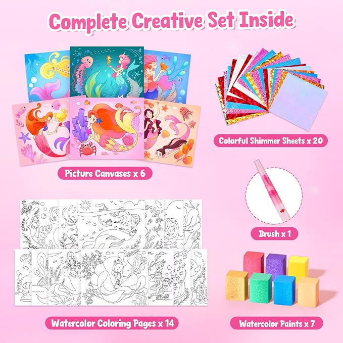 JoyCat Paint with Water Coloring Books & Shimmer Art | Art & Craft Activity - Image 5