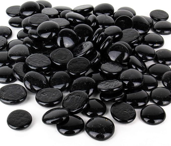 CYS EXCEL X-Large 1.1"-1.35" Black Glass Flat Gemstone Vase Fillers Multiple - Image 7