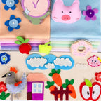 XSEINO 12 Rolls 8"x35" 1.4mm Thick Soft Felt Fabric Sheet 12 Assorted Mist - Image 7