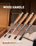 EZARC 6 Pieces Wood Chisel Tool Sets Woodworking Carving Chisel Kit - Image 2