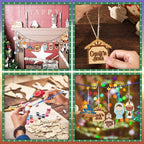 Cinnvoice 60 Pcs Wood Christmas Crafts - Image 6