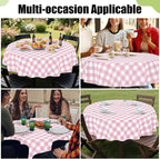 Smiry Plastic Table Cloth, Waterproof Vinyl Tablecloth - Image 6