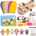 WATINC 6Pcs Hand Puppet Making Kit, Art Craft Felt Sock Puppet Toys, Creative by WATINC