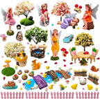 114 Pcs Miniature Fairy Garden Accessories Kit Resin Elves Animal Figurines - Image 5