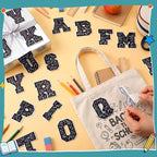 WILLBOND 52 Pcs Back to School Letter Patches Self Adhesive Composition Iron on - Image 6