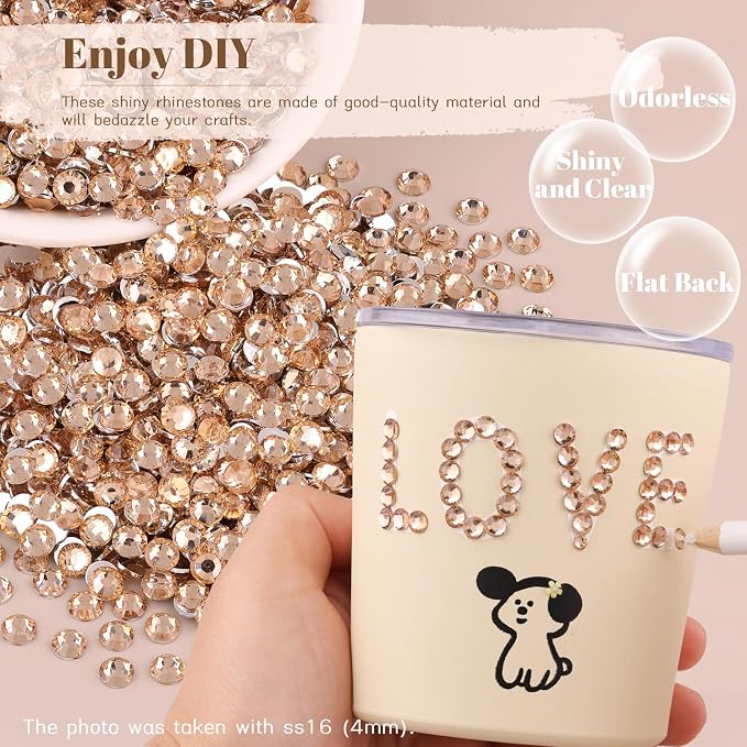 4000PCS 5mm Resin Rhinestones Bulk - Image 4
