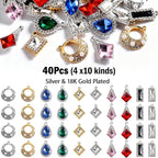 stino 40/48Pcs Paired Crystal Pendants Charms - Image 2