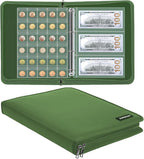 Coin Collection Book Holder for Collectors 2000℉ Fireproof | 300 Pockets Coins by JUNDUN