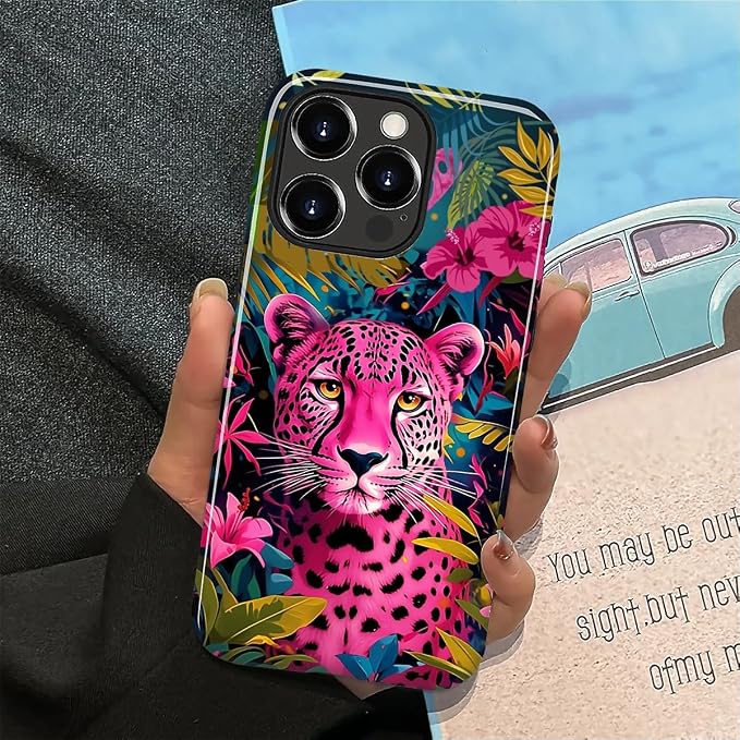 ZHEGAILIAN Case for iPhone 13 Pro Max, Panther Leopard Flower Durable - Image 5