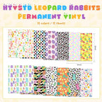 Easter Rabbit Permanent Adhesive Vinyl 12 Sheets 12'' x 10'' | Bunny Egg Pattern - Image 2