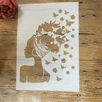 TIAMECH A4 Reusable Butterflies Hairstyle Girl Stencil - Image 8