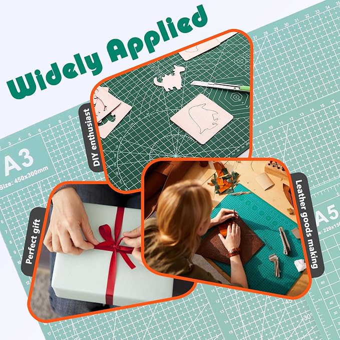 4 Packs Cutting Mats, 4size Double Sided Cutting Mat, Non-Slip 5 Layers PVC Cut - Image 7