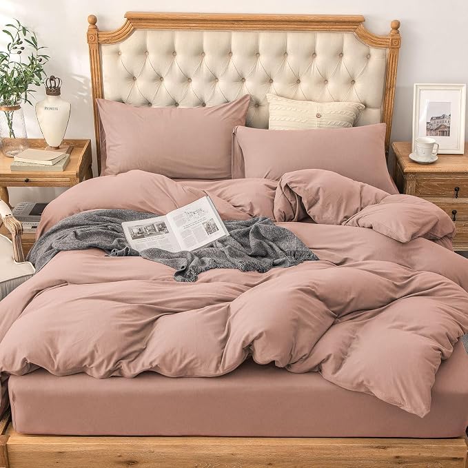 PURE ERA Jersey Knit Duvet Cover Set 100% T-Shirt Cotton Super Soft Comfy 3pc - Image 9