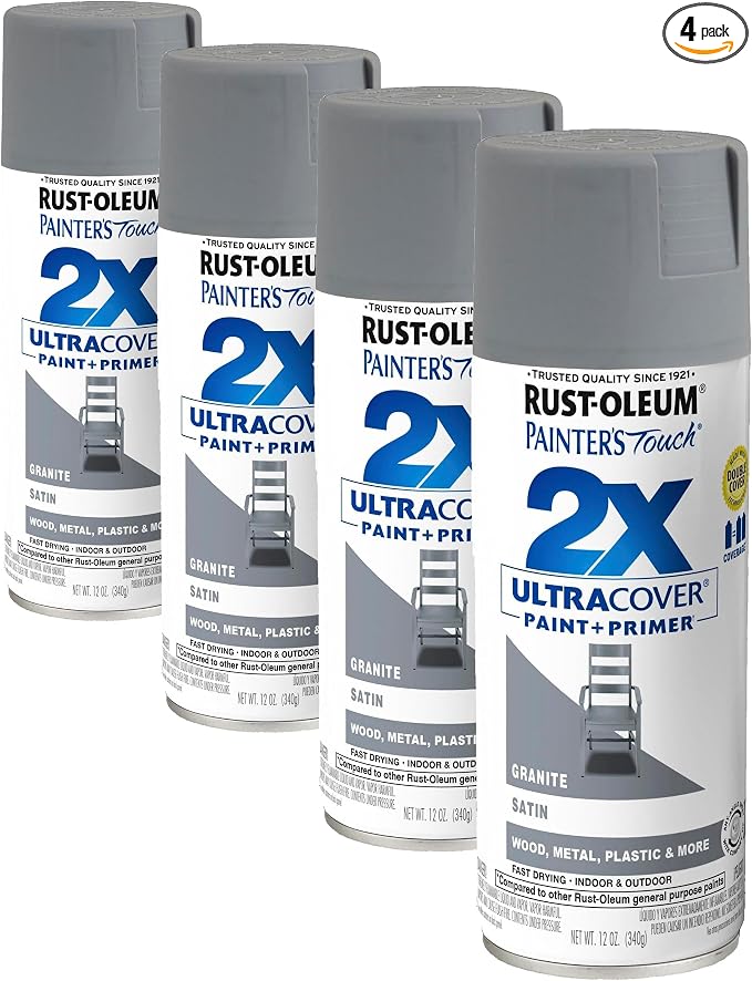 Rust-Oleum 334069 Painter's Touch 2X Ultra Cover Spray Paint, 12 oz, Satin by Rust-Oleum