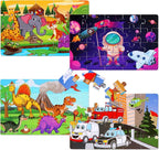 Wooden Puzzles Toys for Kids Ages 3-5, Transportation Wood Toddler Puzzles - Image 2