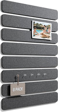 Fluxynara Cork Board Alternative Felt Strip Board 8-Pack 13"x2", Office Pin by FLUXYNARA