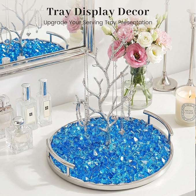 DOMESTAR Royal Blue Fake Ice Rocks, Fish Tanks Decor Table Scatter DIY Craft - Image 5