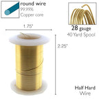 The Beadsmith Wire Elements 28-Gauge Lacquered Tarnish-Resistant Copper Wire - Image 4