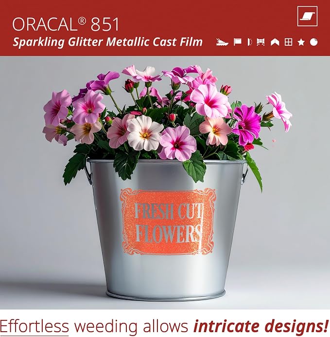 ORACAL 851 Cast Blooming Coral Metallic Sparkle Glitter Craft Film Premium - Image 3