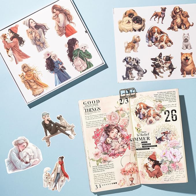 JOYCHOIC Scrapbook Stickers Set, Junk Journal Supplies, Bullet Journals - Image 2