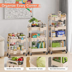 2 Tier Small Rolling Cart Metal - Image 8