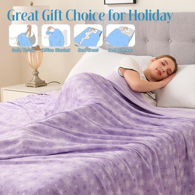 OIGAE Cooling Blanket for Hot Sleepers – Thin Summer Cooling Blanket Queen Size - Image 5