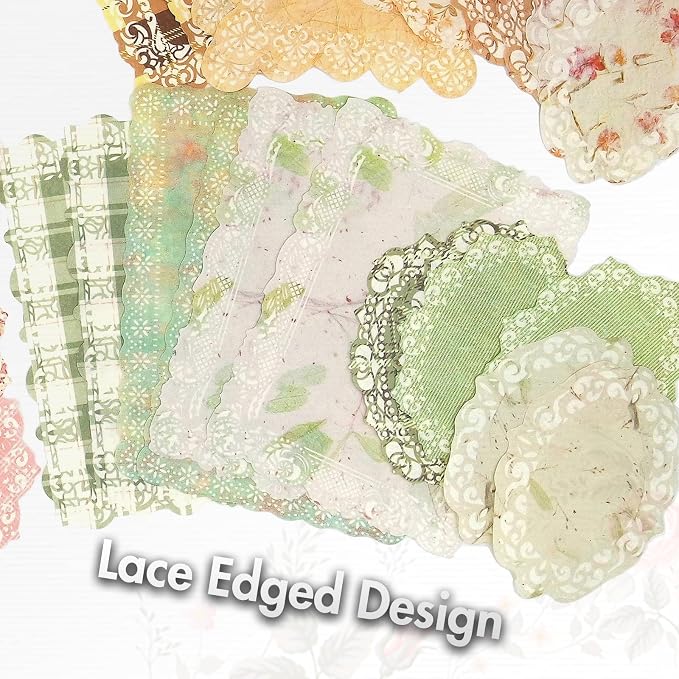 OKUPAN Vintage Floral Scrapbook Supplies Kit - Image 4