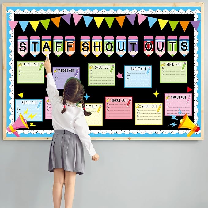 Pencil Theme Staff Shout Outs Bulletin Board Decorations Colorful Back to - Image 5