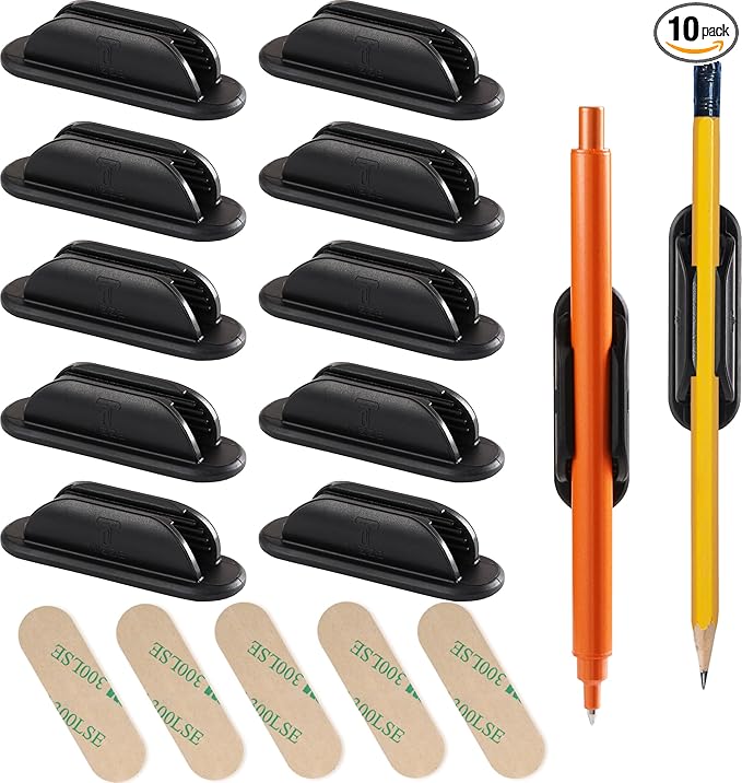 Tiizze 10 Pack Adhesive Pencil Holder by Tiizze