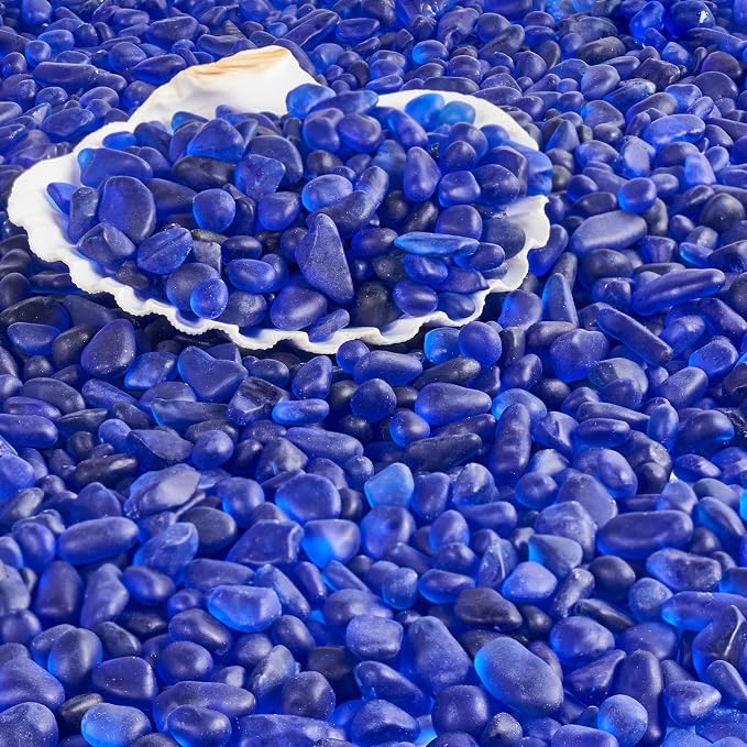 QEQEKAKA Sea Glass Stones for Crafts About 1LB Glass Pebbles Gemstones Bulk for - Image 6