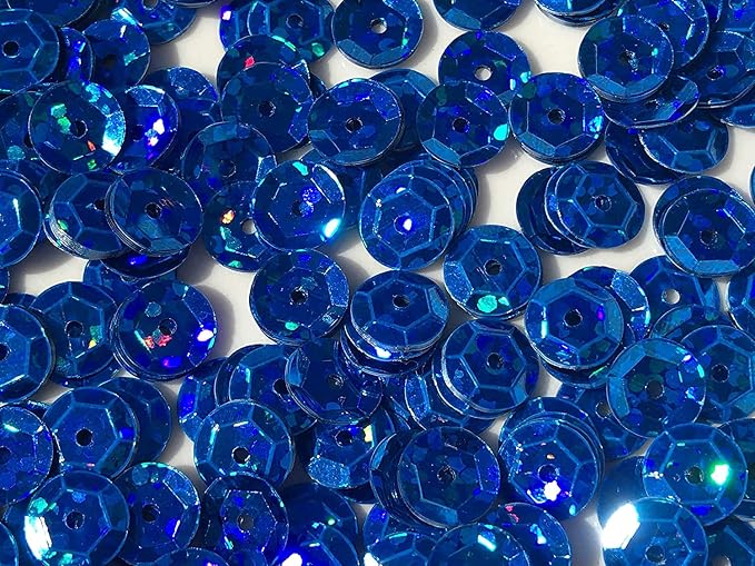 Sequins 8mm 800/Pkg Blue by Golden+Leaf