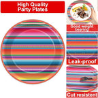 200PCS Mexican Paper Plates and Napkins Fiesta Taco Themed Party Supplies Mayo - Image 4