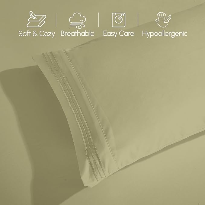 Elegant Comfort Luxurious 1500 Premium Hotel Quality Microfiber 4-Piece Sheet - Image 8