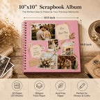 DIY Scrapbook Album 10x10 Inch 40 Pages, Hardcover Kraft Paper | Photo Book - Image 2