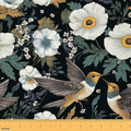 Hummingbird Fabric by The Yard, Botanical Flowers Rustic DIY Art Project by CastleFairy