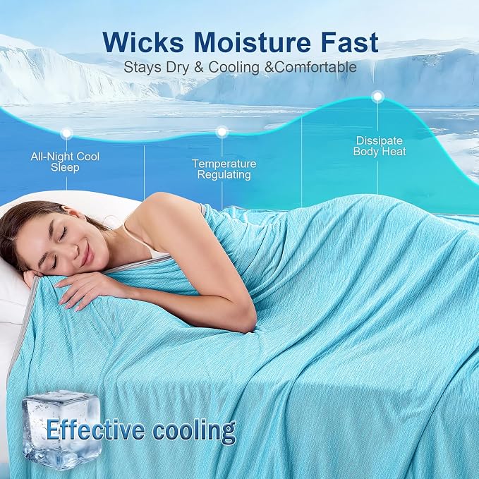 KMUSET Cooling Blanket Queen Size, Double Sided Summer Cooling Blankets - Image 4