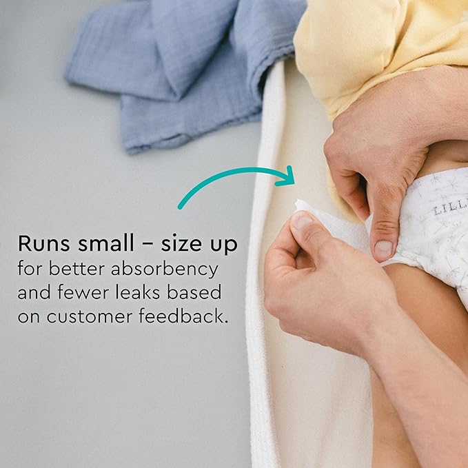 LILLYDOO Baby Diapers - Size 8 (37+ lbs), Half-Monthly Supply (90 Count), Leak Protection, Skin-Friendly, Ultrasoft, Perfume- & Chlorine-Free, Hypoallergenic, Dermatologist Tested, Oeko-TEX®
