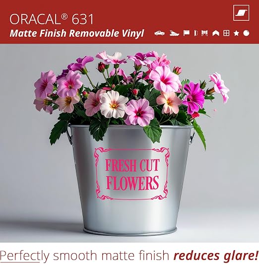 ORACAL 631 Matte Pink Vinyl Durable Roll Easy to Weed Permanent Adhesive Craft - Image 3