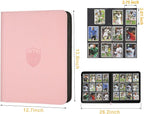 12 Pocket Ringless Side Loading Trading Card Binder, 720 Cards PU Fixed Page - Image 2