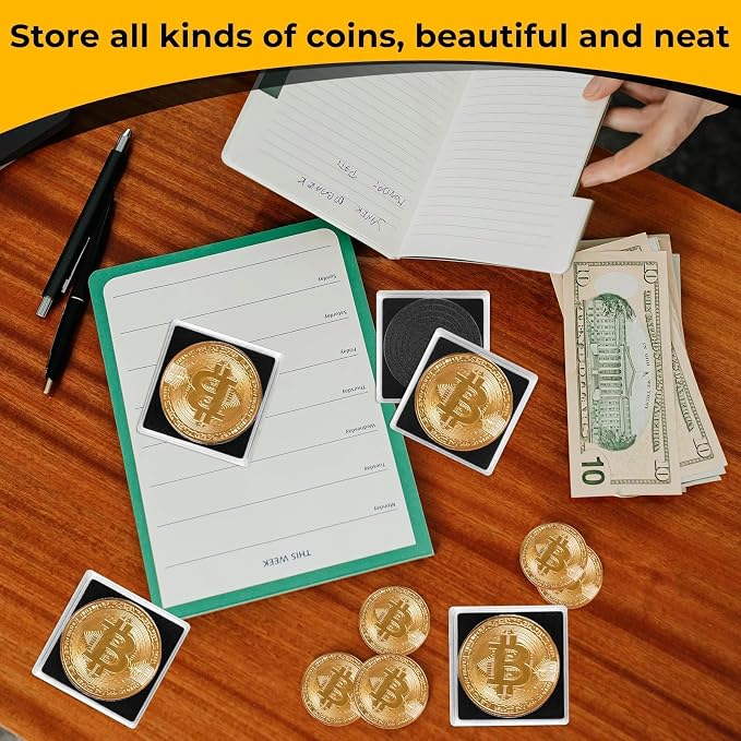 120 Pcs Adjustable Acrylic Coin Holder, Coin Collection Cases - Image 6